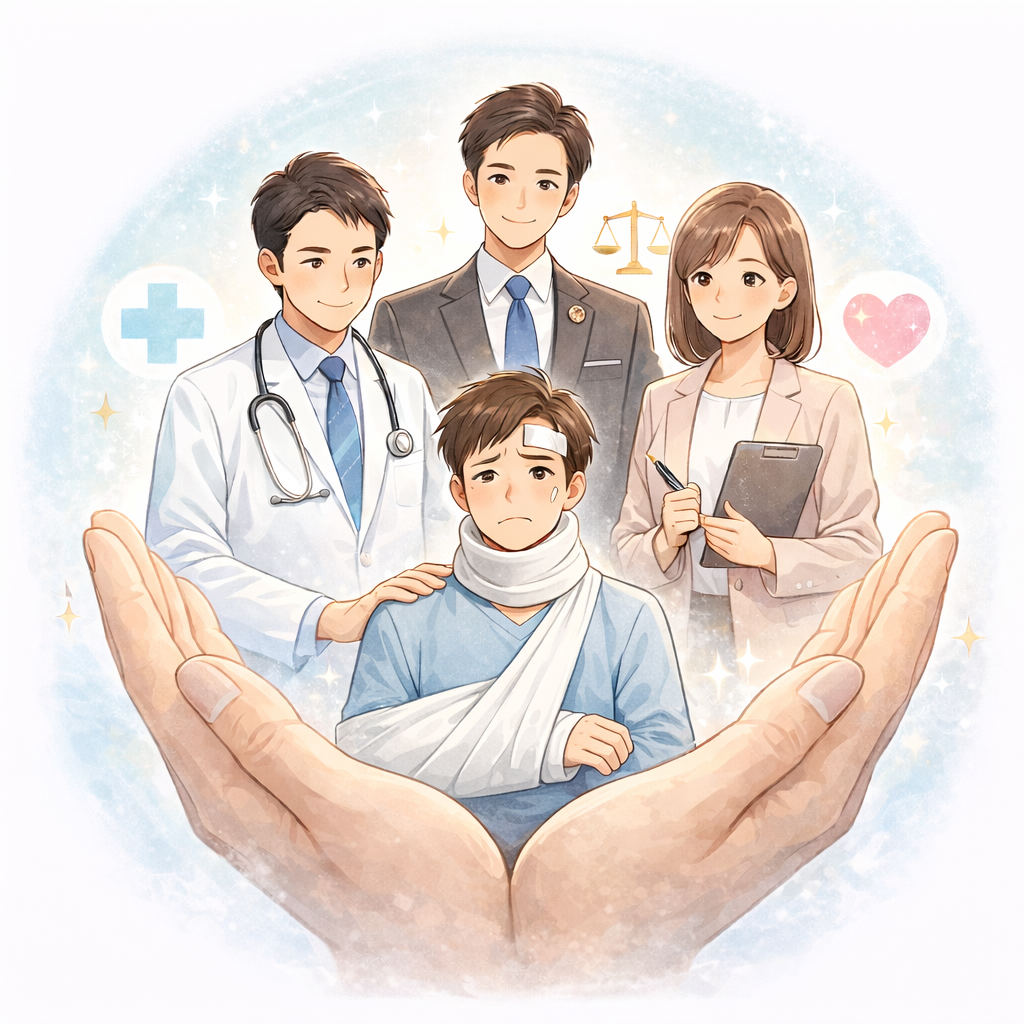 交通事故患者様を医療・法律・心の専門家と共に支える大分ごとう整骨院のイメージ画像