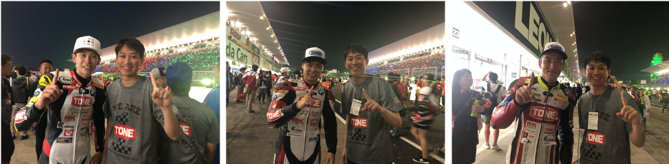 2019 鈴鹿８耐にてSSTクラス優勝後、ライダーとの写真